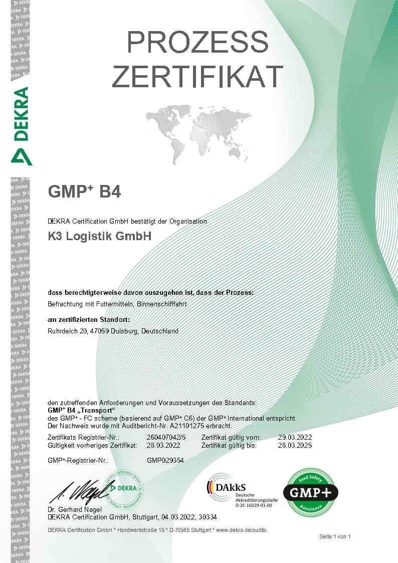 Rezert Zertifikat GMP B4 BEFR K BIN
